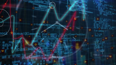 Futuristic Digital Data and Networking Animation