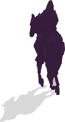 Abstract canine silhouette on transparent background with shadow