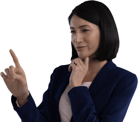 Businesswoman Engaging with Transparent Touchscreen Technology - Download Free Stock Videos Pikwizard.com