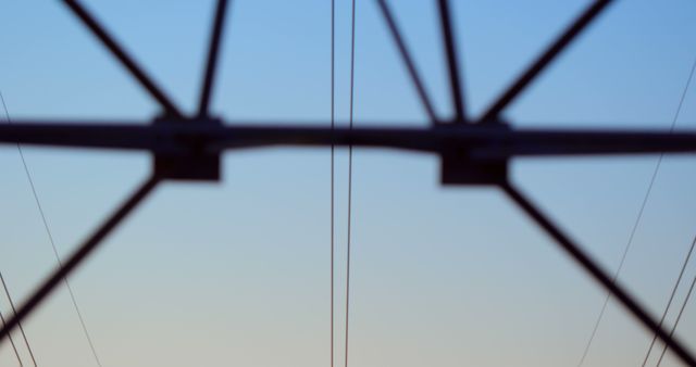 Blurred industrial metal structure at dusk - Download Free Stock Images Pikwizard.com