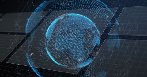 Digital Globe with Data Processing Interface - Download Free Stock Images Pikwizard.com
