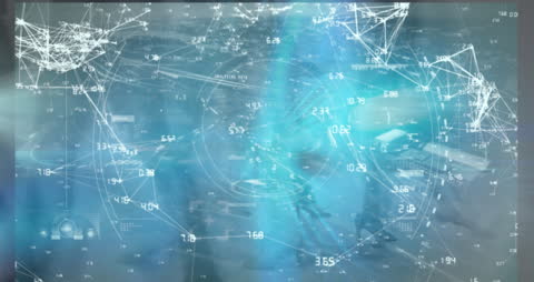 Data Analytics Concept Overlaying Business Landscape