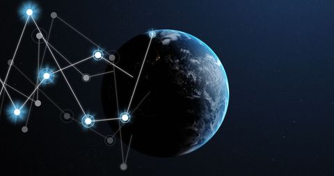 Global Connectivity Concepts with Earth and Digital Grid - Download Free Stock Images Pikwizard.com