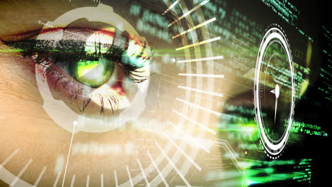 Digital Interface Concept with Tech Eye Animation