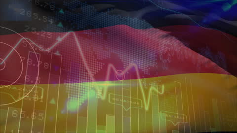 Economic Data Visualization Digital Germany Flag