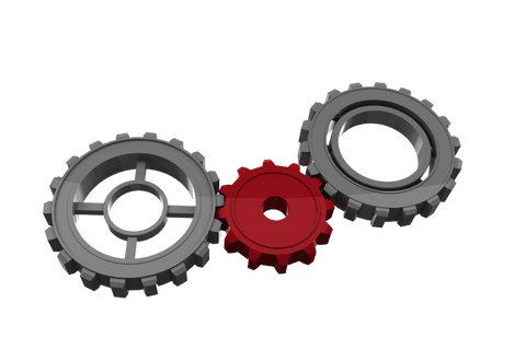 Interlocked 3D Cogs on Transparent Background Representing Teamwork - Download Free Stock Videos Pikwizard.com