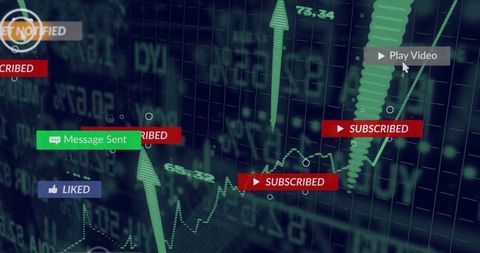 Digital dashboard with interactive mock-ups and growth analytics