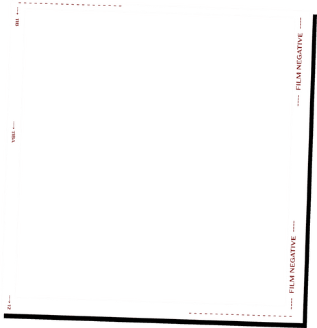 Film negative frame with transparent background for artistic design