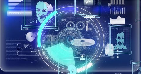 Futuristic Digital Interface with Social Media Integration - Download Free Stock Images Pikwizard.com