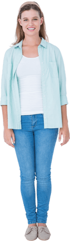 Transparent Image of Smiling Hipster in Casual Attire