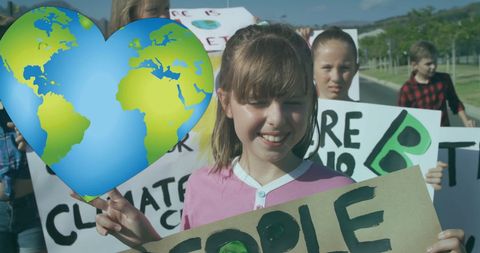 Children Advocating for Climate Change at Peaceful Protest