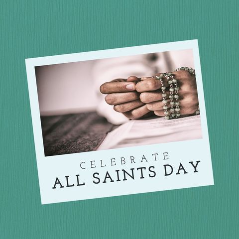 all saints day celebration with rosary beads - Download Free Stock Templates Pikwizard.com