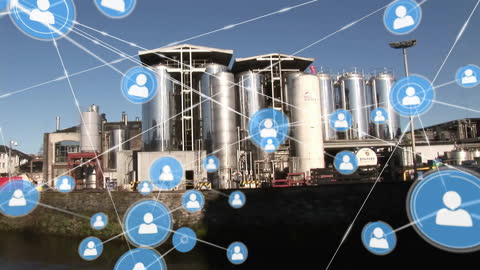 Connected Factory Profile Network in Modern Industry Concept