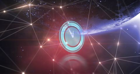 6G Technology Network With Global Clock Interface - Download Free Stock Images Pikwizard.com