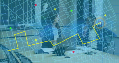 Office Collaboration with Digital Data Interface Overlay