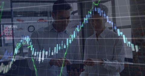 two business colleagues analyzing financial charts - Download Free Stock Images Pikwizard.com