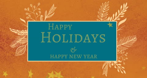 Festive Animation with Happy Holidays Greeting
