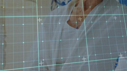 Digital Grid Over Medical Apparatus Indicating Advanced Healthcare Tech