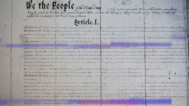 Animation showing an old historical document with digital interference. Can be used for educational content on historical documents, digital education interfaces, or discussions on modern technology's impact on archiving old texts.