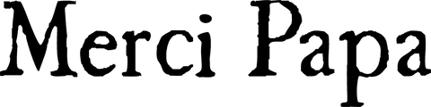 Merci papa text design on transparent background