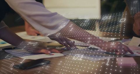 Collaboration Meeting with Digital Binary Overlay