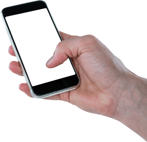 Hand Holding Transparent Smartphone with Blank Screen Mockup - Download Free Stock Videos Pikwizard.com