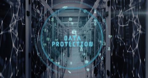 Futuristic Data Protection and Security in Datacenter - Download Free Stock Images Pikwizard.com