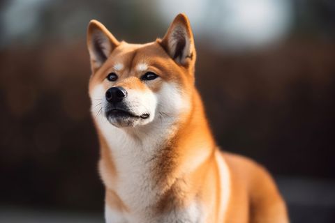 Regal Shiba Inu Posing Outdoors in Natural Light