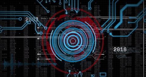 Futuristic Digital Interface with Data and Circuit Patterns - Download Free Stock Images Pikwizard.com
