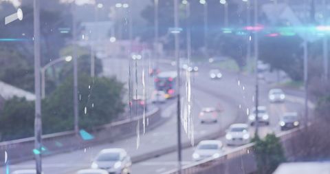 Digitalization Overlay on Urban Roads Creating Futuristic Vibes - Download Free Stock Images Pikwizard.com