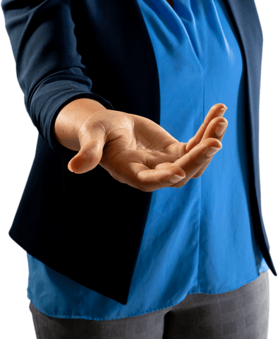 businesswoman hand gesturing hold transparent object on isolated background - Download Free Stock Videos Pikwizard.com