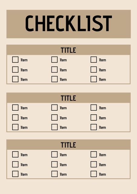 Efficient Editable Checklist Template for Task Tracking - Download Free Stock Templates Pikwizard.com