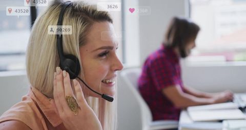 Customer Support Team Engaged with Clients on Calls