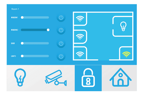 digital interface for smart home control on transparent background - Download Free Stock Videos Pikwizard.com