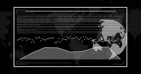 Global Data Analysis and Encryption over Digital World Map - Download Free Stock Images Pikwizard.com