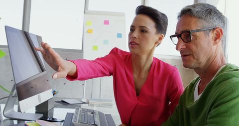Collaborative Discussion Over Computer in Modern Office Setting