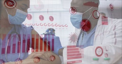 Vaccine administration by diverse medical team with data overlay