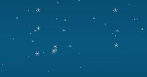 Snowflake icons on blue winter background