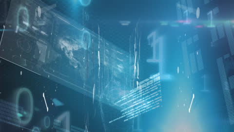 Digital Data Processing and Binary Coding with World Map