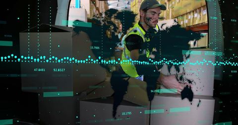 Global logistics and data integration visualization