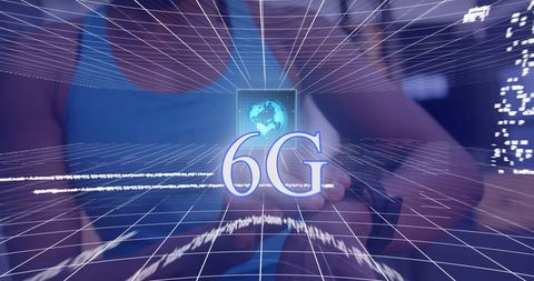 Abstract 6G Network Technology and Data Processing - Download Free Stock Images Pikwizard.com
