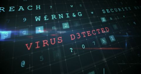 Digital Matrix Alert Highlighting Online Security Breach - Download Free Stock Images Pikwizard.com