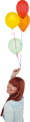 joyful hipster woman with transparent balloons - Download Free Stock Videos Pikwizard.com