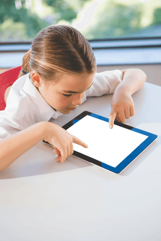 Young Girl Engaged with Digital Tablet on Transparent Background - Download Free Stock Videos Pikwizard.com