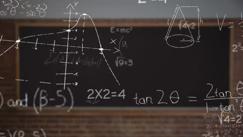 Digital Animation of Mathematical Equations on Black Chalkboard