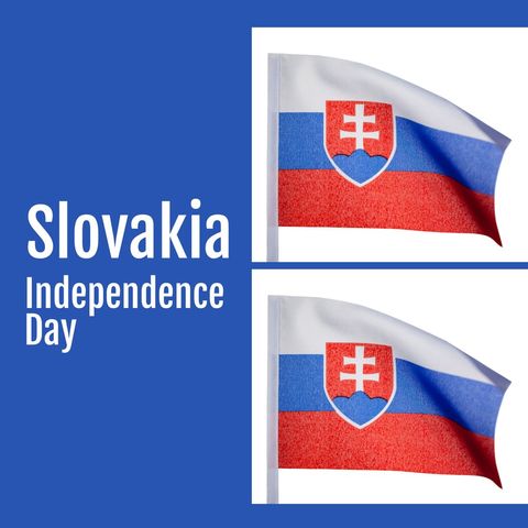 Slovakia Independence Day Celebration Design with Flags - Download Free Stock Templates Pikwizard.com