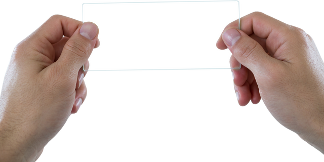 Hand Holding Transparent Smartphone with Blank Screen - Download Free Stock Videos Pikwizard.com