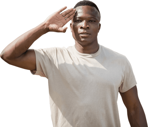 Proud Military Soldier Saluting in Transparent Background - Download Free Stock Videos Pikwizard.com