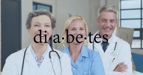 Medical team collaborating on diabetes treatment in clinical office