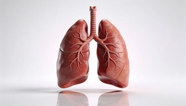 Realistic anatomical human lungs with trachea and bronchi 3d medical model for education